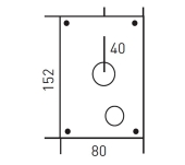 CERRADURA SOBREPONER MOTTURA CS416 GOLPE Y LLAVE