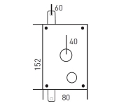 CERRADURA SOBREPONER MOTTURA CS436 GOLPE/LLAVE C/B