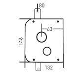 CERRADURA SOBREPONER MOTTURA CS630 GOLPE/LLAVE C/B