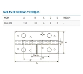 BISAGRA SEGURIDAD CEUR 904 SIN FINALES