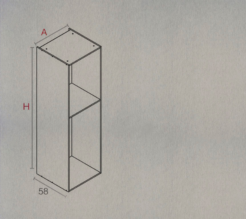 COLUMNA COCINA HIDRÓFUGA ALUMINIO DESPENSA