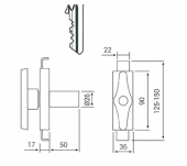 CERRADURA PUERTA BASCULANTE AUMON 4750