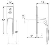 MANETA FINESTRA AMIG MODEL 120