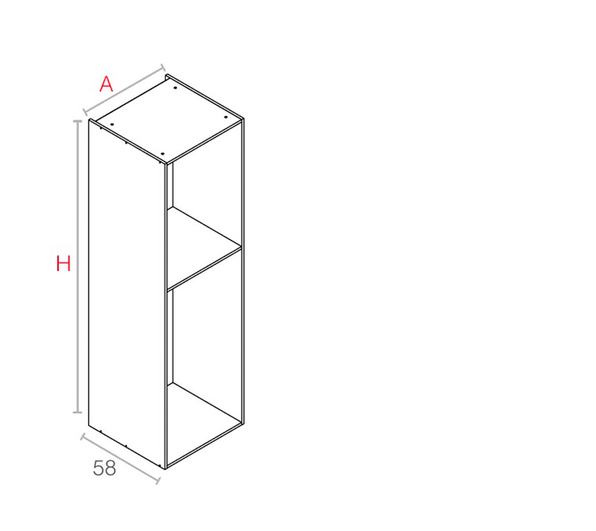 COLUMNA COCINA HIDRÓFUGA DESPENSA BLANCO