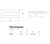 TIRADOR MUEBLE EMBUTIR RECTANGULAR 379