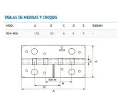 BISAGRA SEGURIDAD CEUR 906 SIN FINALES