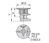 EXCÉNTRICA T15 TABLERO AGLOMERADO 19MM