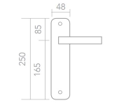 MANILLAS PUERTA PLACA HERRAYMA MR-1027