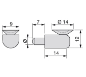 SOPORTE ESTANTES CRISTAL (25UN)