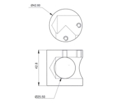 CONNECTOR 90º 2 TUBS CABINES SANITÀRIES