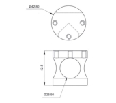 CONNECTOR 90º 3 TUBS CABINES SANITÀRIES