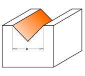 FRESA CMT PER RANURAR EN "V" (90°) TIJA 8MM