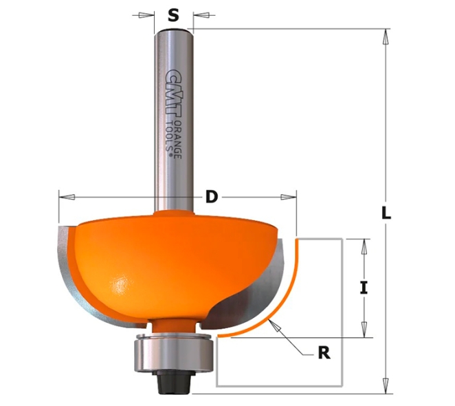 FRESA CMT RADI CONVEX TIJA 8MM