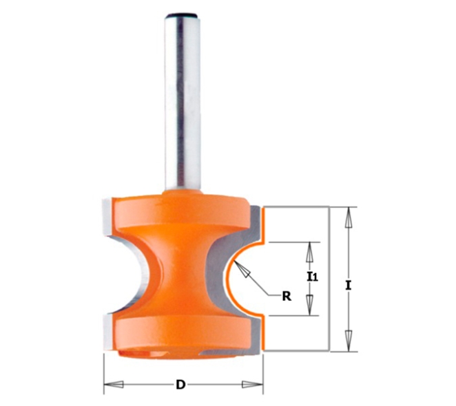 FRESA CMT SEMICIRCULAR VÁSTAGO 8MM