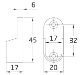 SOPORTE TUBO OVAL AMIG MODELO 7 ARMARIO