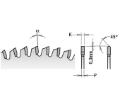 SIERRA CIRCULAR CMT TRAPEZOIDAL POSITIVO