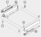 FIJACIÓN FRONTAL LEGRABOX M TORNILLOS ZF7M7002