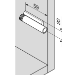 SOPORTE BLUMOTION RECTO BLUM 970.1201