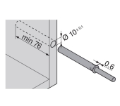 TIP-ON LARGO PUERTA REGULABLE IMÁN BLUM 956A1002