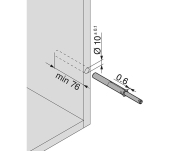 TIP-ON LARGO PUERTA AMORTIGUADOR BLUM 956A1006