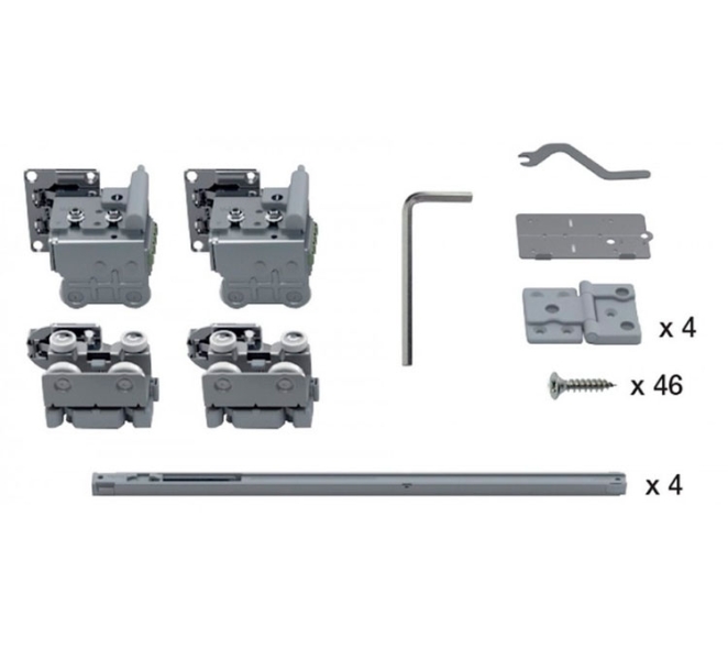 KIT ACCESORIOS AXIS FREE1, 1 PUERTA 2 HOJAS