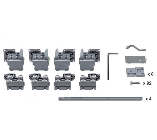 KIT ACCESORIOS AXIS FREE2, 2 PUERTAS 4 HOJAS