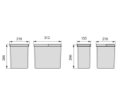 KIT 5 CUBELLS RECICLATGE EMUCA RECYCLE