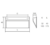 TIRADOR MUEBLE EMBUTIR VIEFE WAVE 0119