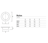 PLACA PORTA CORREDISSA STYLUS 351