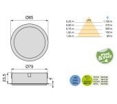 APLIC LED EMUCA SUNLED ENCASTAR