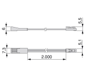 CABLE PROLONGADOR MINILED 24V