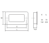 TIRADOR MUEBLE EMBUTIR VIEFE LOW 0243 ST