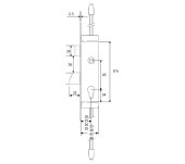 CERRADURA MULTIPUNTO TESA 2230 PALANCA BASCULANTE