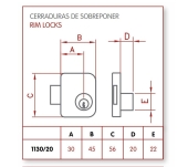 CERRADURA MUEBLE JIS 1130/20