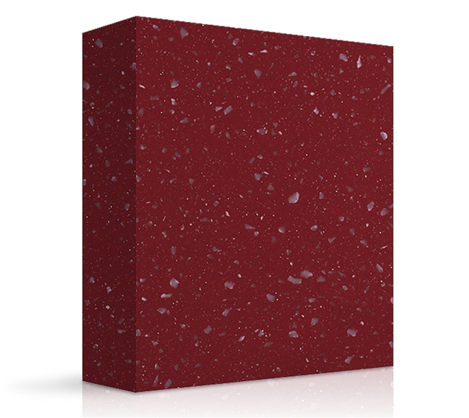 ACRYLIC SOLID SURFACE MEGANITE RED DIAMOND SPARKLE