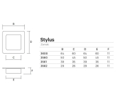 PLACA PORTA CORREDISSA STYLUS 356