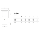 PLACA PORTA CORREDISSA STYLUS 356