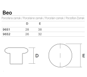 POMO MUEBLE PORCELANA 965