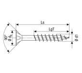 TORNILLO SPAX CABEZA PLANA (200UN)