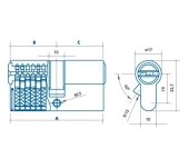 CILINDRO SEGURIDAD EZCURRA DS-15 LLAVES IGUALES