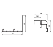 KIT CARRIL SUPERIOR + INFERIOR VOLARE V80