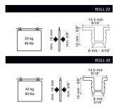 PERFIL SUPERIOR/INFERIOR KLEIN ROLL 22/42