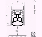 RIVET BAIX PORTA PER ENCASTAR DECIBEL