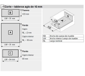 JOC GUIES AMB LATERAL METABOX BLUM 320K4500C