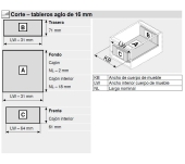 JUEGO GUÍAS CON LATERAL METABOX BLUM 320M4000C