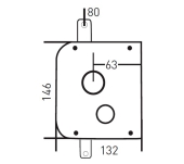 CERRADURA SOBREPONER MOTTURA CS630 GOLPE/LLAVE C/B