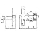 CERROJO FAC 301L/80 LLAVES IGUALES