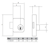 CERRADURA JIS 1130 COMPAÑÍA ELÉCTRICA