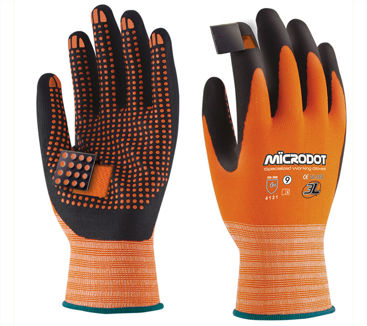 GUANTES DE TRABAJO 3L MICRODOT