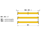 KIT TIRADORES ESSENCE SIMÉTRICOS 2 PUERTAS